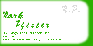 mark pfister business card